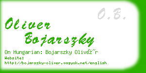 oliver bojarszky business card